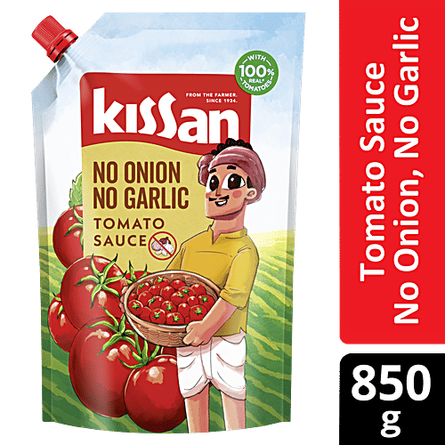 tomato obasan 　no1 Buy Kissan Sauce Tomato No Onion No Garlic 1 Kg Bottle Online at