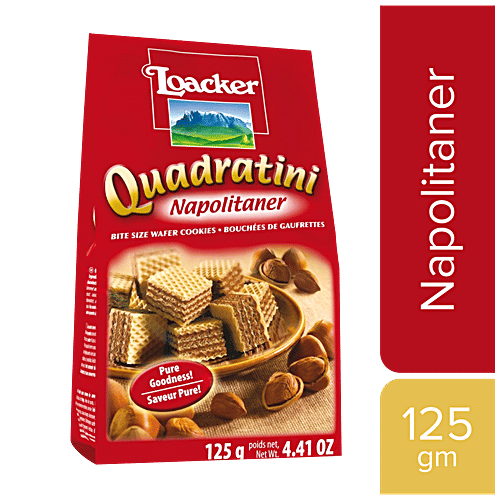 Buy Loacker Bite Size Wafer Cookies Quadratini Napolitaner 125 Gm