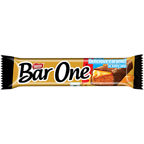Buy Nestle Chocolate Bar Bar One Nougat Caramel Filled 12 Gm Pouch ...