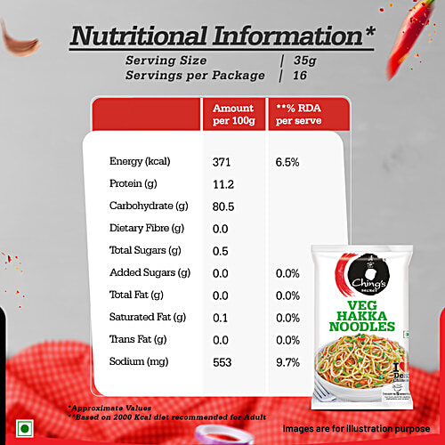Ching'S Secret Veg Hakka Noodles 560 Gm