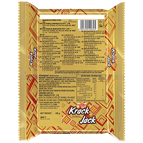 Parle Krack Jack Biscuits 176.4 Gm