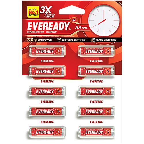 Eveready Super Heavy Duty 1015 AA Batteries, 10 pcs
