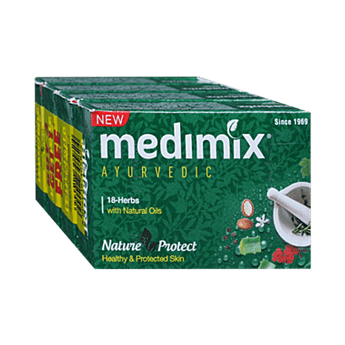 Medimix Ayurvedic Medimix Ayurvedic 18 Herbs Soap for Healthy Skin (75gm Each) Buy 3 Get 1 Free, 4 soaps