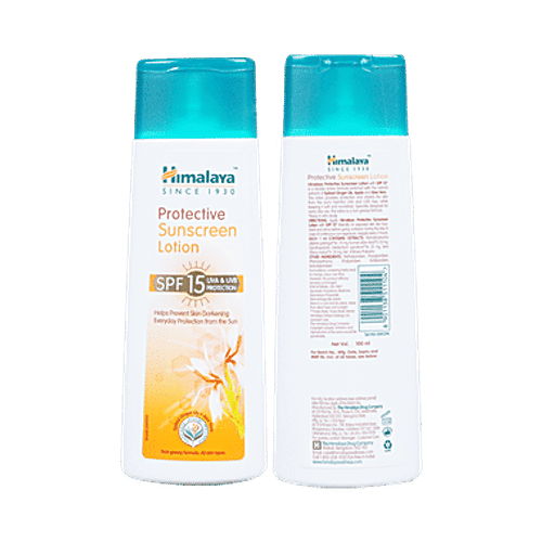 Himalaya Himalaya Protective Sunscreen Lotion SPF 15 Provides UVA/UVB  Protection, 100 ml Lotion