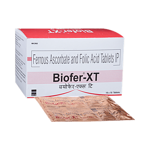 Buy Biofer XT Biofer XT Tablet with Ferrous Ascorbate & Folic Acid ...