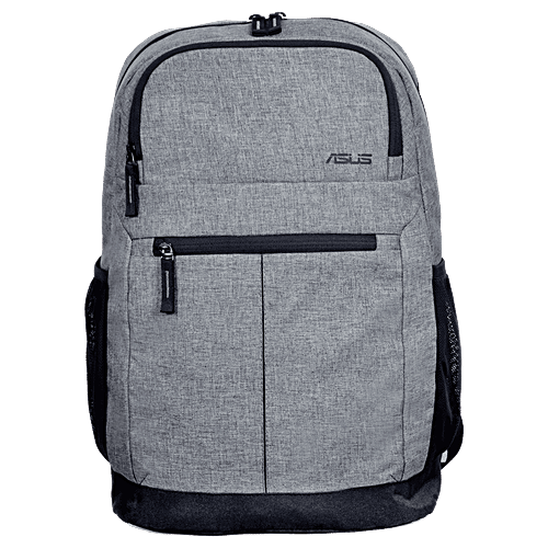 canvas backpack w leather trim Leather-Trim Canvas Backpack