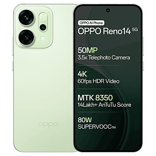 Buy Oppo oppo Reno 14 5G (8GB RAM, 256GB, Mint Green) Online at