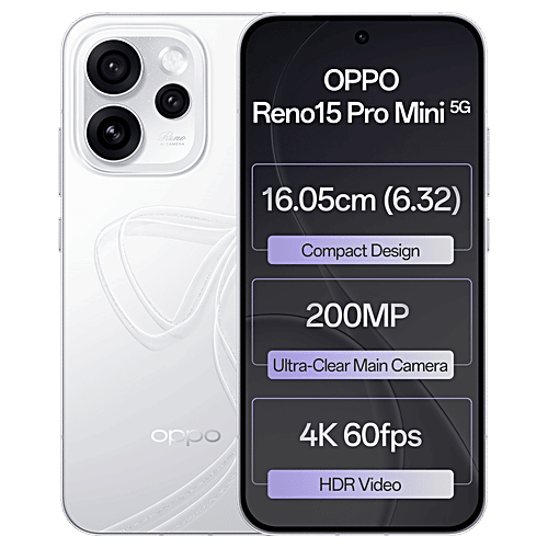 Buy Oppo oppo Reno15 Pro Mini 5G (12GB RAM, 256GB, Glacier White
