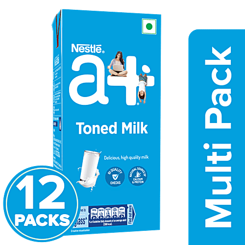 Buy Nestle A+ Nourish Toned Milk 12x1 ltr (Multi Pack) Online at