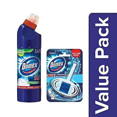 Buy Domex Toilet Cleaner Expert Original 1 Ltr Toilet Rim Block Ocean ...