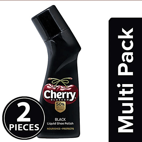Buy Cherry Blossom Liquid Shoe Polish Black 2x75 ml (Multipack