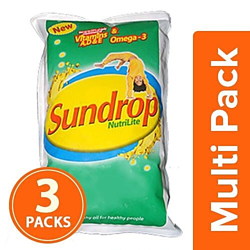 Buy Sundrop Nutrilite Oil Blend, Pouch 3x1 L (Multipack) Online