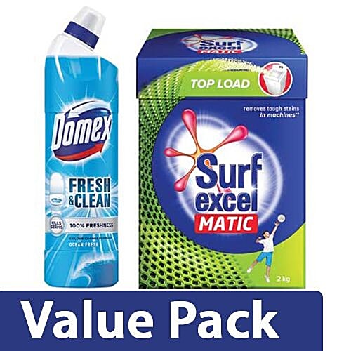 Buy bb Combo Domex Toilet Cleaner Ocean Fresh 750Ml+Surf Excel Matic ...