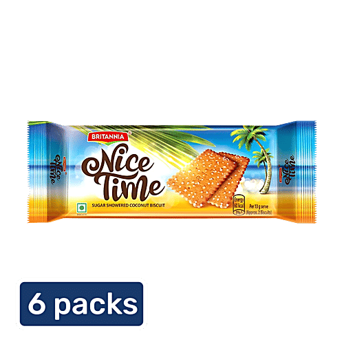 Buy Britannia Nice Time Sugar Showered Coconut Biscuit Online at