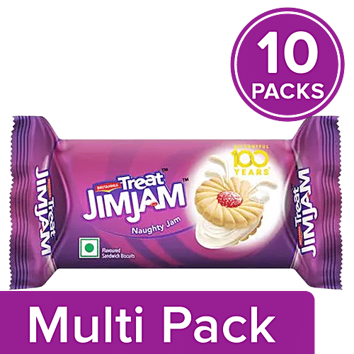 Buy Britannia Jim Jam Naughty Jam Flavoured Biscuits Online at