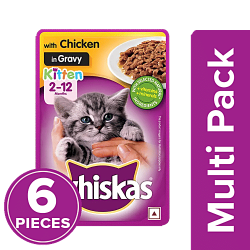 Buy Whiskas Chicken In Gravy Kitten Wet Cat Food 2-12 Months