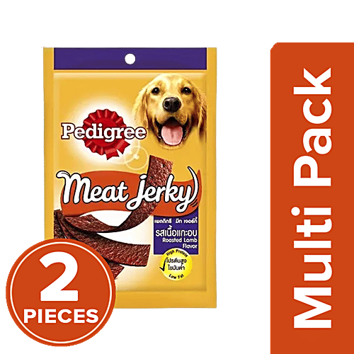 Pedigree Meat Jerky Roasted Lamb Flavour, High Protein, x 70 g