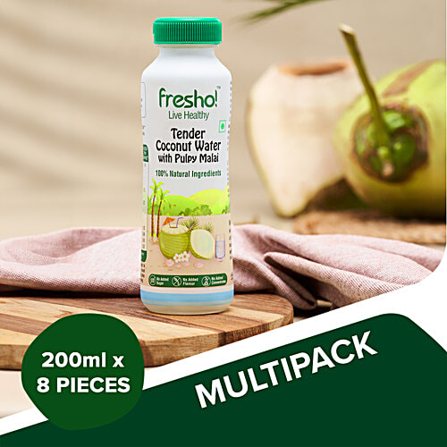 fresho! Tender Coconut Water With Pulpy Malai, 8x200 ml