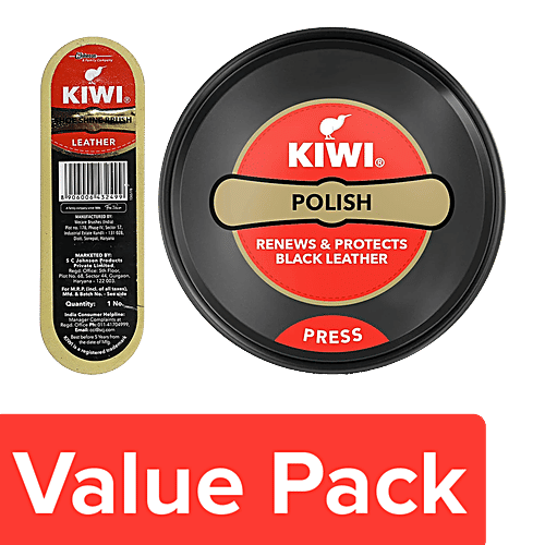 Buy Kiwi Shoe Shine Brush - Leather 1 Pc - Mini + Shoe Polish