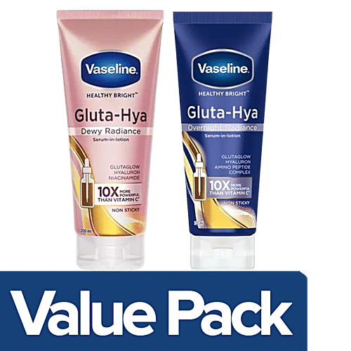 Buy Vaseline Gluta-Hya Dewy Radiance & Overnight Radiance Combo