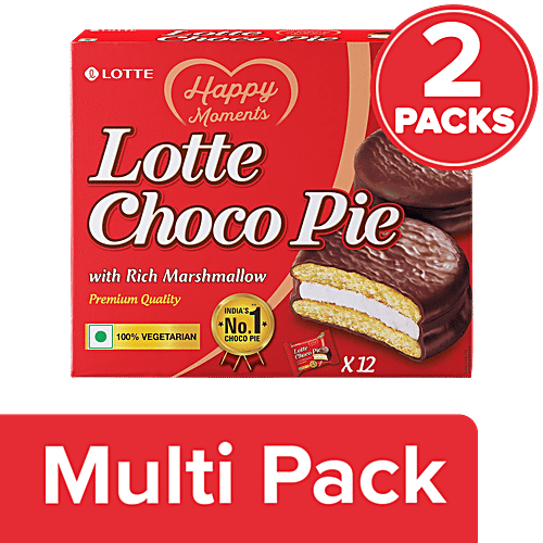 Buy Lotte Choco Pie - Original, With Rich Marshmallow, No Preservatives ...