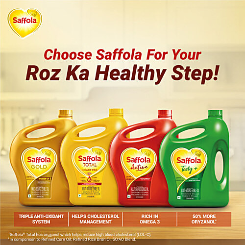 Saffola Gold Blended Oil 5 L Can Plus 1 L Free