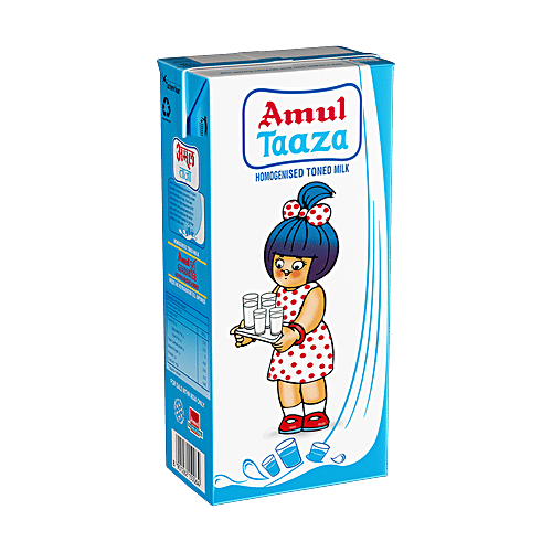 Buy Amul Taaza Homogenised Toned Milk 1 Lt Carton Online at the