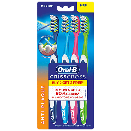Oral B Anti-Plaque Complete Clean Assorted Soft Medium Toothbrush B2G2 Cbd