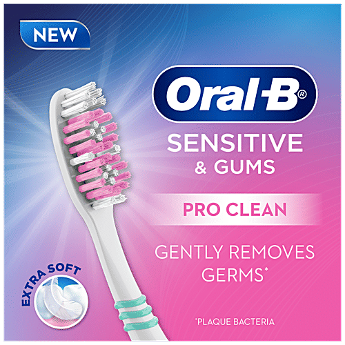 Oral-B Pro Clean Sensitive & Gums Toothbrush (Extra Soft, Colour may Vary)
