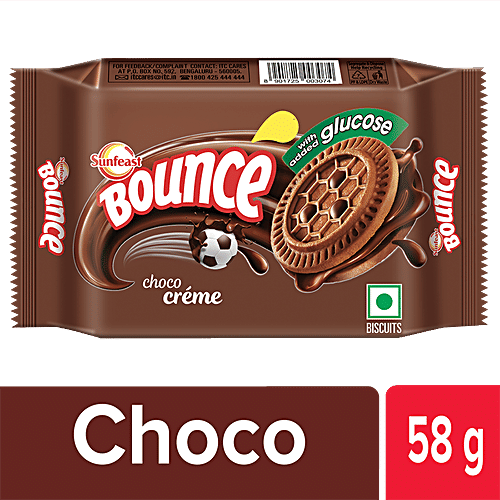 Sunfeast Bounce Choco Creme Flavoured Biscuits 58 g