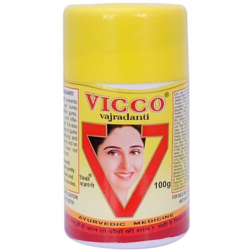 Vicco Vajradanti Tooth Powder, 100 g Bottle