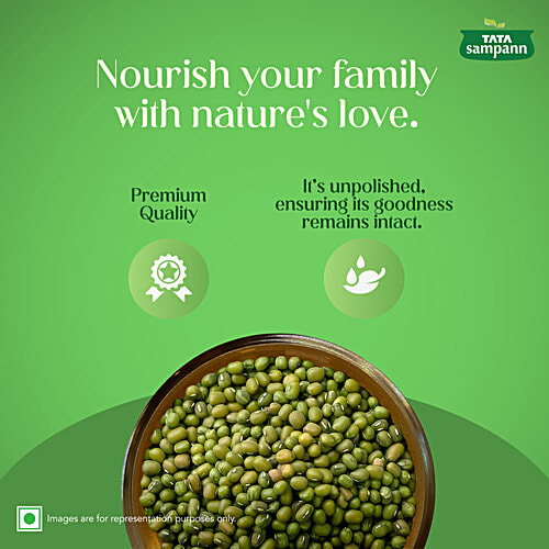 Tata Sampann Unpolished Green Whole Moong 500 Gm