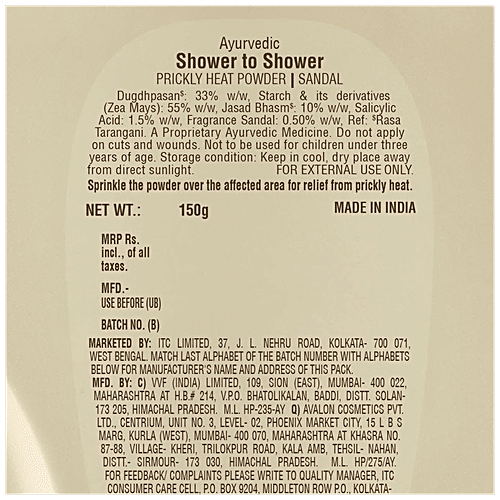 Shower To Shower Sandal Prickly Heat Powder 150G