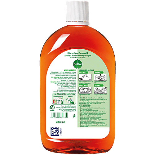 Dettol Antiseptic Liquid 550 Ml Bottle