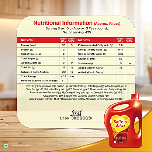 Saffola Active Multi Source Edible Oil 4.25 Kg