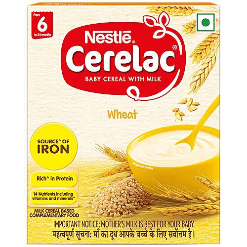 Nestle Cerelac Wheat Baby Cereal With Milk For 6-24 Months, 300 g