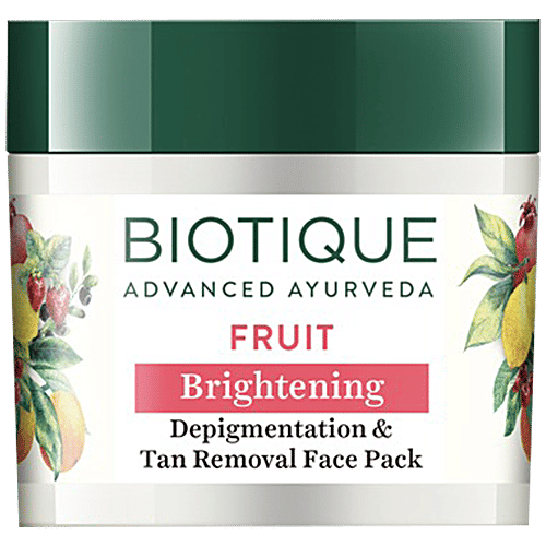 Masque Visage Biotique Bio Fruit Pack - Blanchissant Et Dépigmentant, 100g, Ingrédients Naturels