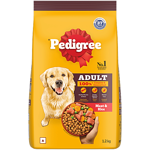 Buy Pedigree Daily Food For Adult Dogs Meat And Rice 12 Kg Online