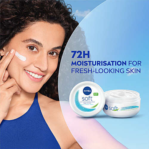 Nivea Soft Moisturising Cream For Face Hands & Body 100Ml