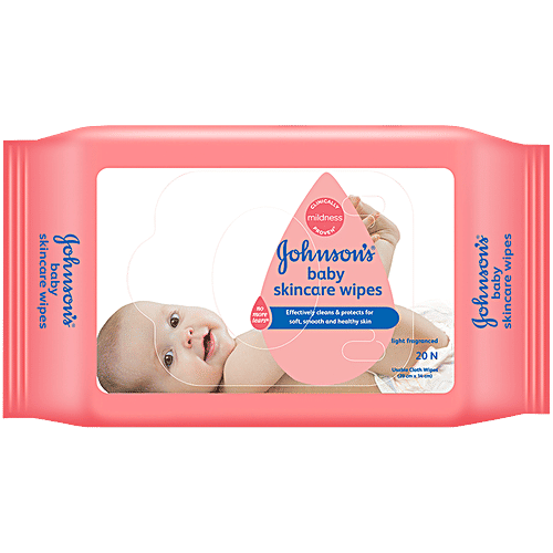 Buy Johnson Johnson Baby Skincare Wipes 20 Pcs Online At Best