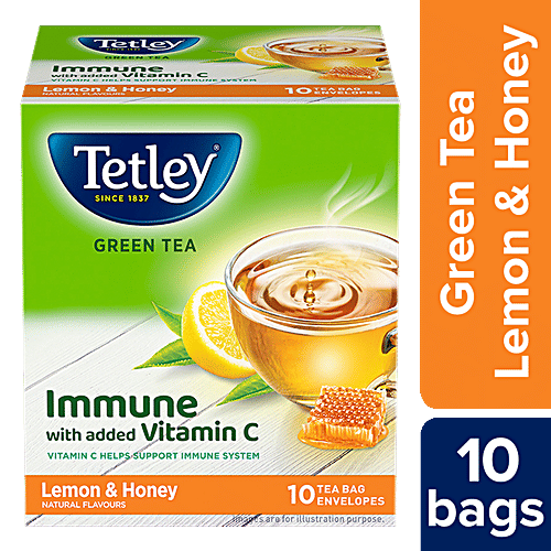 Buy Tetley Green Tea Lemon Honey 10 Teabags Online At Best Price