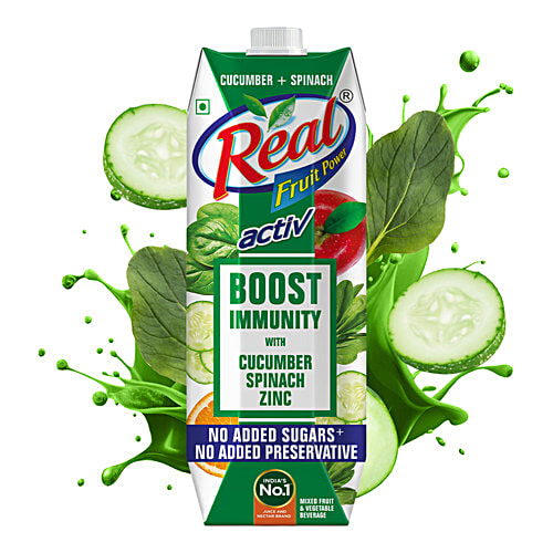 Buy Real Activ Juice Cucumber Spinach With No Added Sugar L