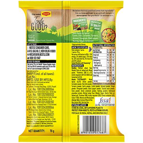 Maggi 2-Minute Masala Noodles 70 Gm