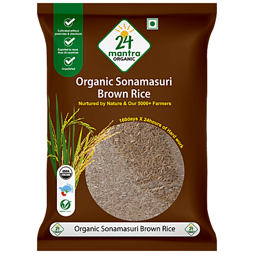 24 Mantra Organic Organic Rice/Akki Sonamasuri Brown, kg