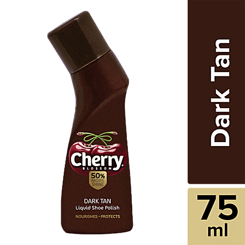 Cherry Blossom Dark Tan Liquid Shoe Polish, 75 ml