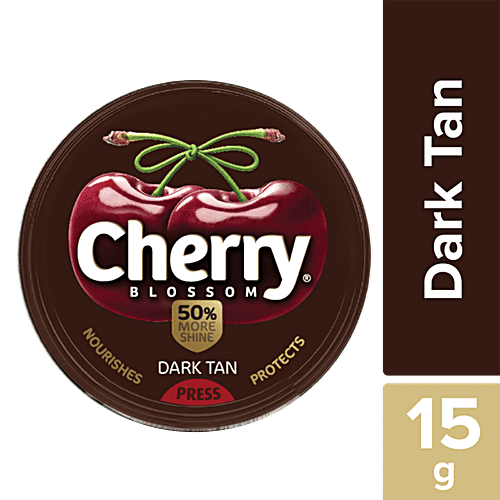Cherry Blossom Wax Shoe Polish, Dark Tan, 15 g