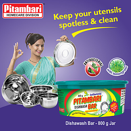 Pitambari antibacterial And dishwash Bar with Scrub 800G Con