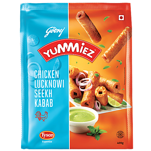Godrej Yummiez Chicken Lucknowi Seekh Kabab, 400 g
