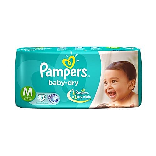 Pampers Baby Dry Medium 6-11 Kg, Diapers, pcs