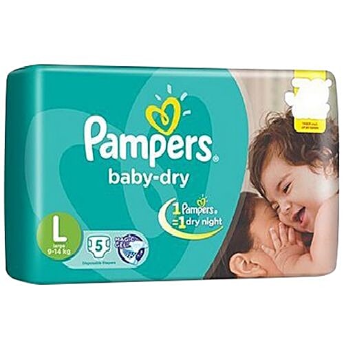 Buy Pampers Disposable Diapers Large 14 Kgs Pcs Pouch Online
